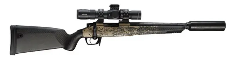 Gunwerks Skunkwerks TAF rifle with scope and suppressor