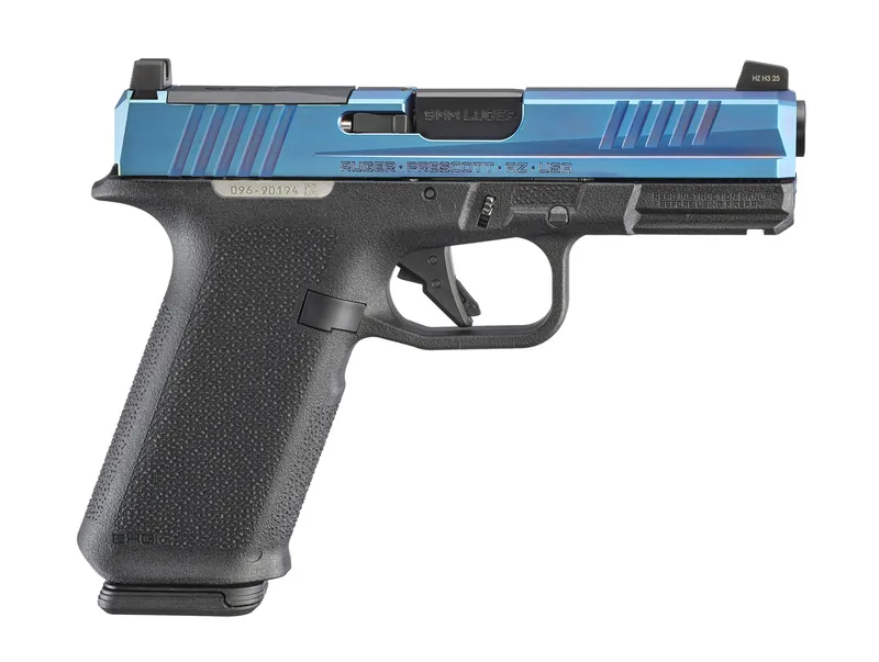 Ruger RXM model 19552 9mm pistol with Blue PVD slide, right side