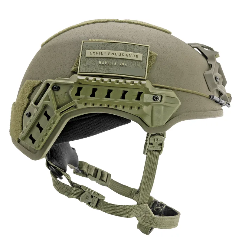 Team Wendy EXFIL Endurance ballistic helmet in Ranger Green, side view